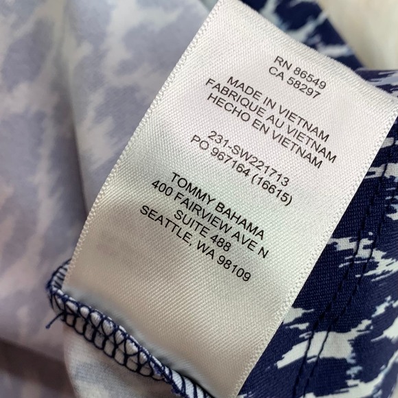 Tommy Bahama Aubrey Chic Cheetah Island zone Top Blue Summer UPF 30 Size M - Picture 11 of 14